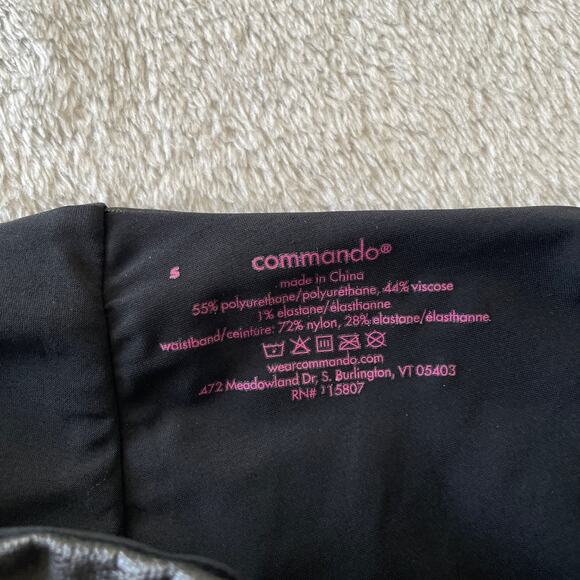 Commando Pants Womens Small Black Faux Leather Leggings High Rise Capsule - Picture 3 of 6